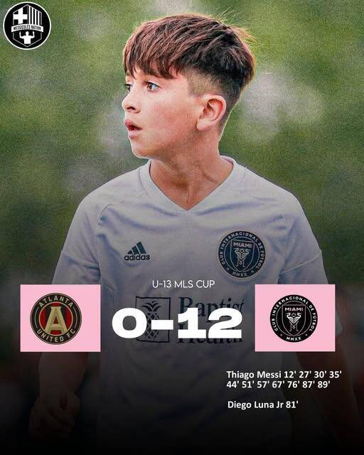  假新聞！梅西兒子U13比賽單場1人轟11球，多家媒體報道后刪除新聞