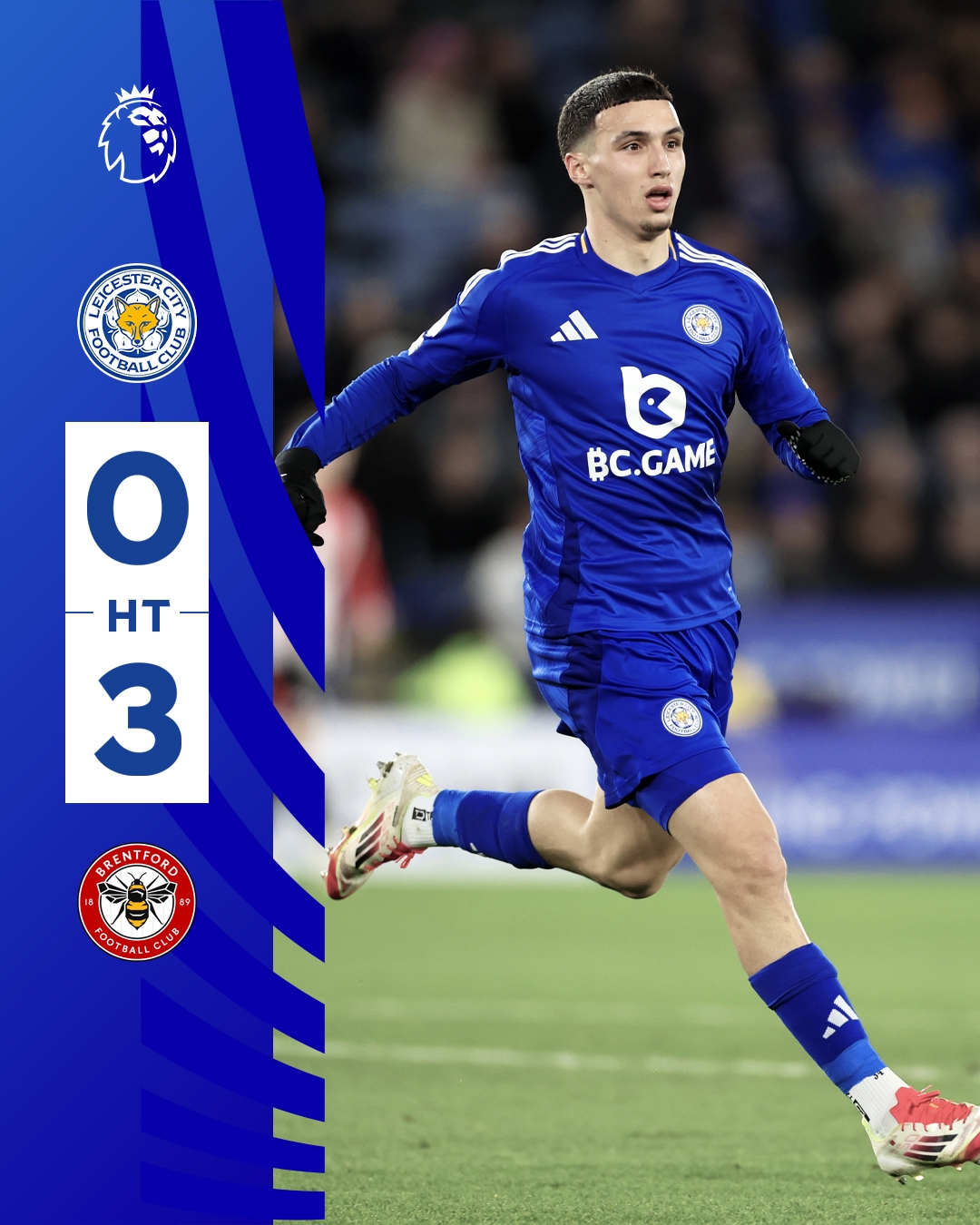  半場(chǎng)0-3！萊斯特若不進(jìn)球輸球，將主場(chǎng)6連敗0進(jìn)球創(chuàng)歷史最糟戰(zhàn)績(jī)